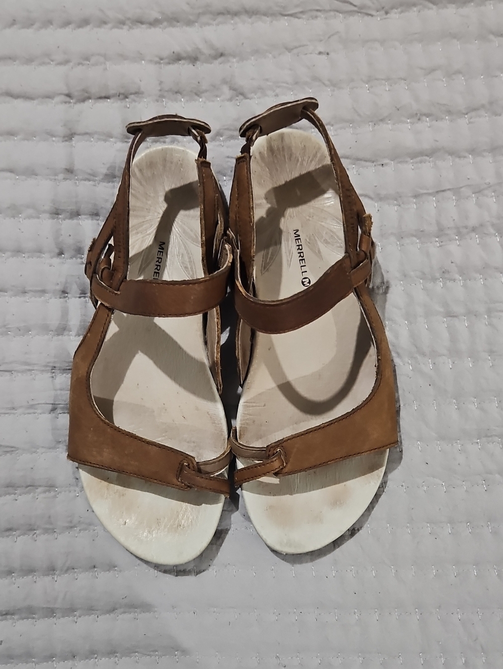 Merrell Women’s Tan Leather Slingback Sandals Sz 7